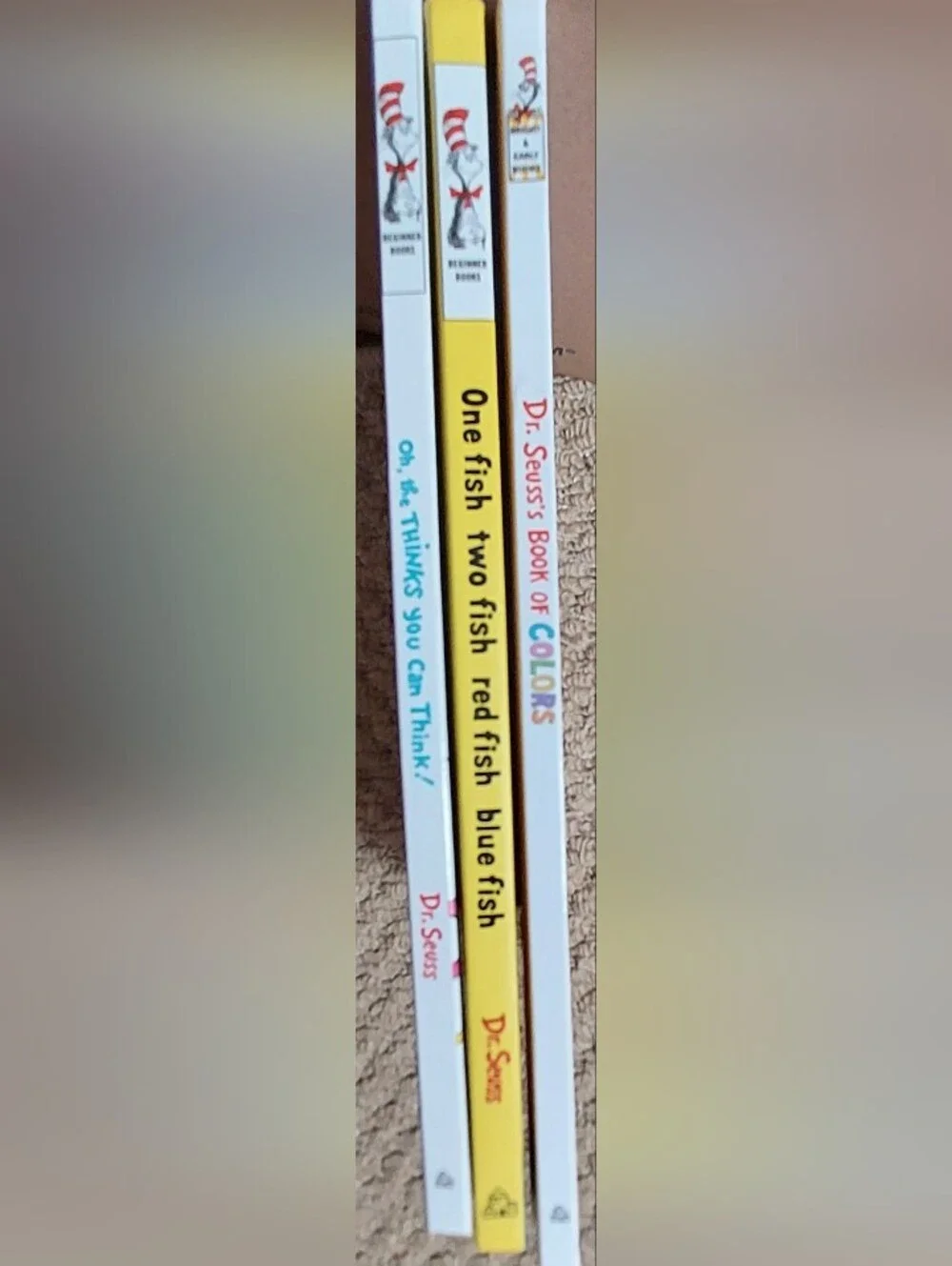 Dr Seuss I Can Read Beginner Childrens Books Hardcover Lot of 3 One Fish 60th